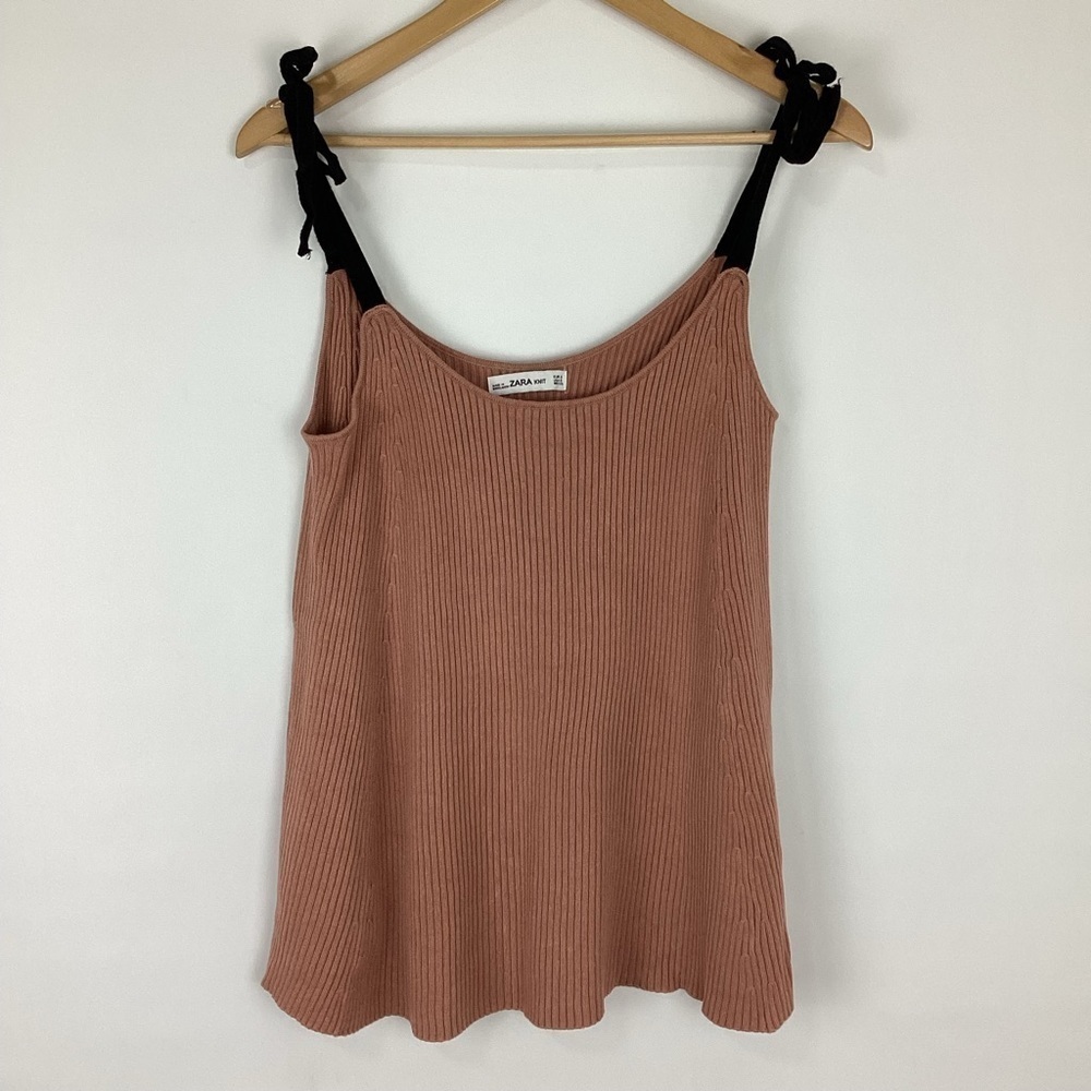 Zara Knit Ribbed Tank Top Small